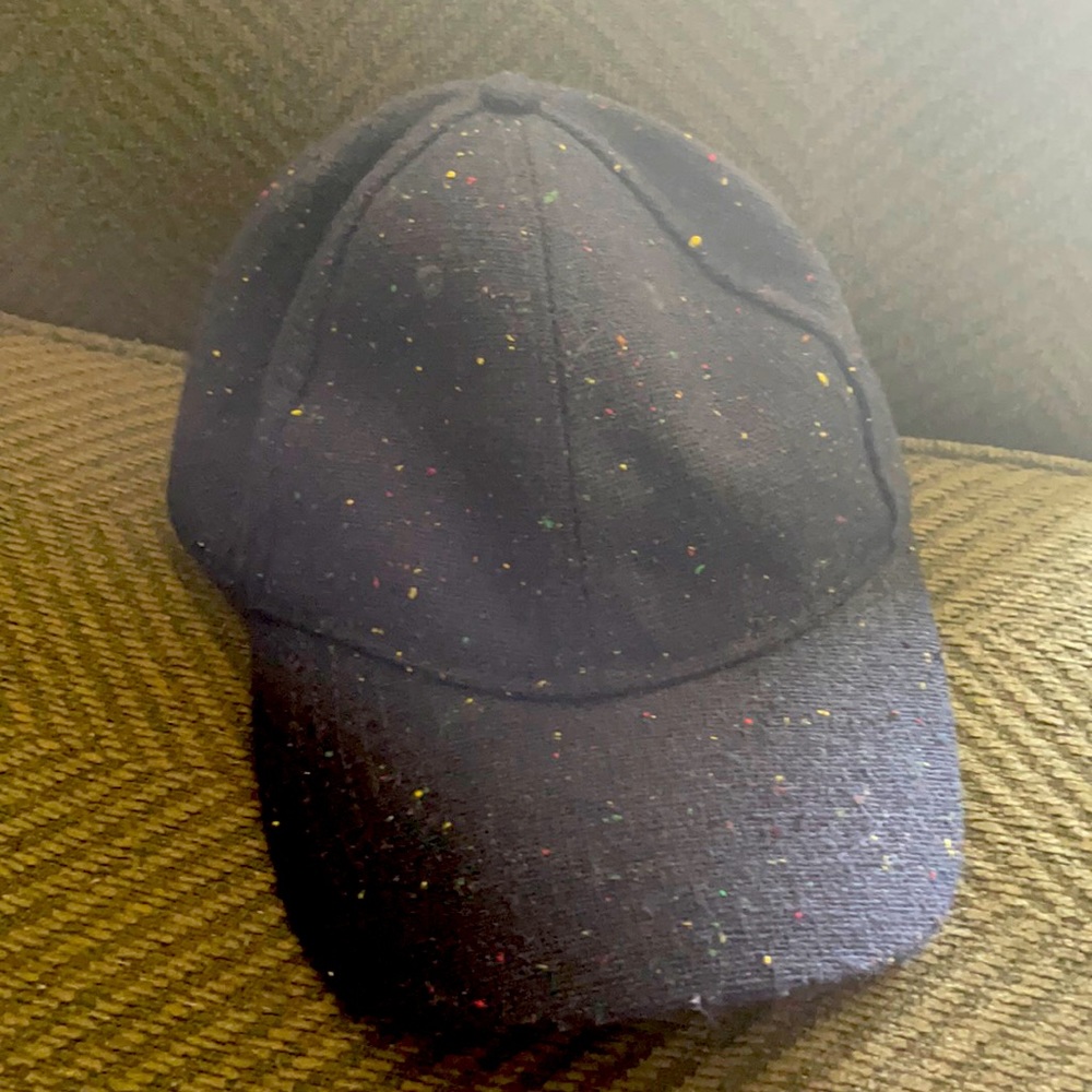 Blue baseball cap with multi colors